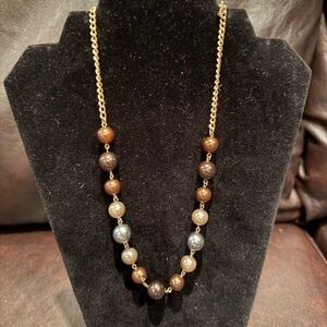 Elegant Sarah Coventry Faux Pearl and Gold Tone Necklace